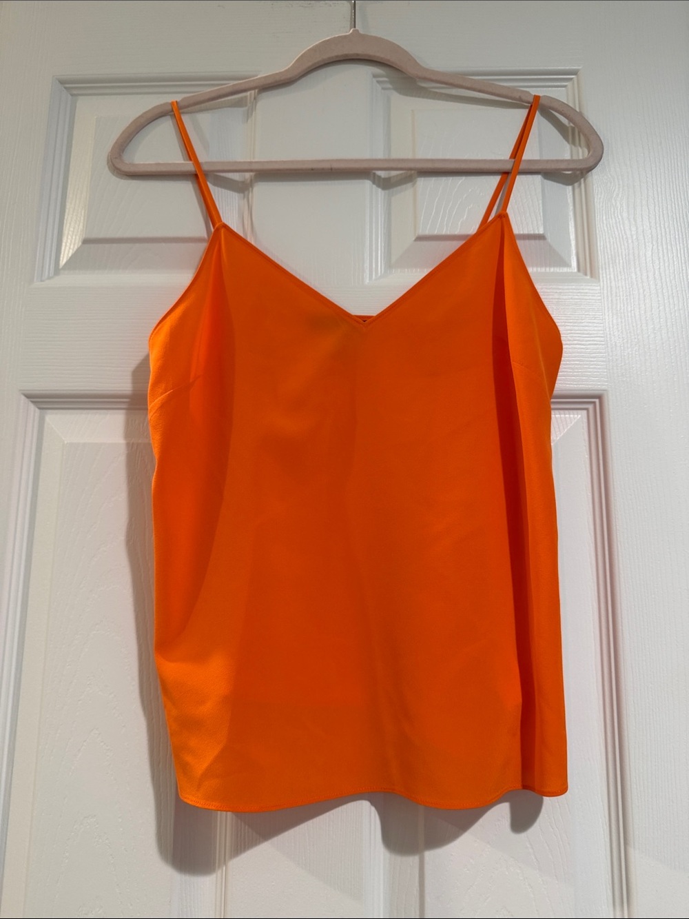 rag & bone Orange Silk V-Neck Cami